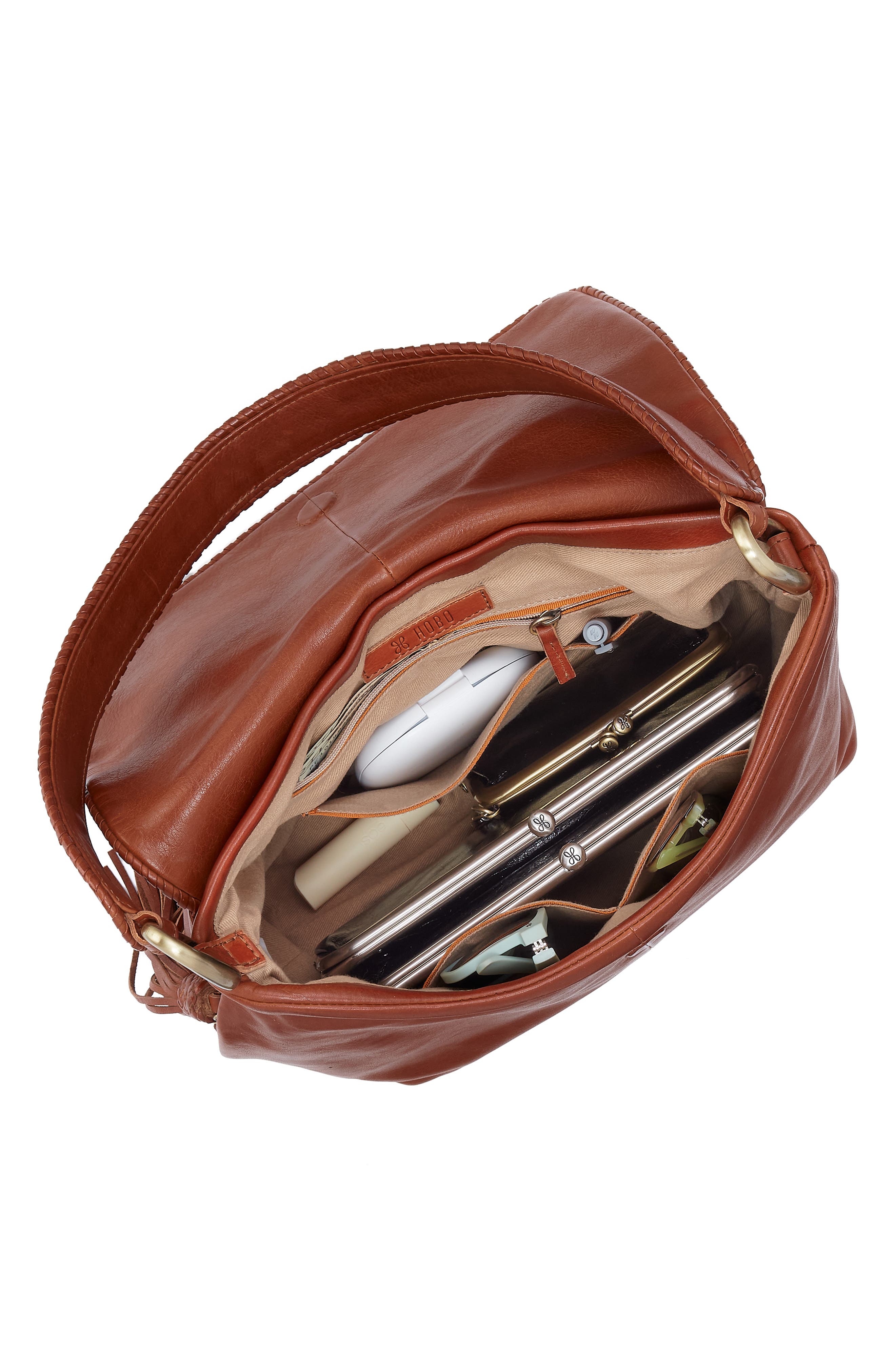 Harley Convertible Leather Shoulder Bag, Alternate, color, KINDLING BROWN