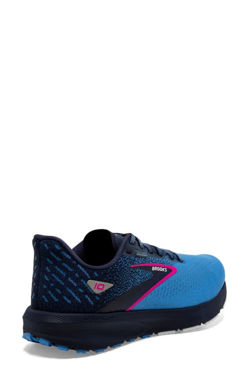 Brooks Women's Launch Gts 10 Running Shoes In Peacoat/marina Blue/pink Glo In Peacoat/marina Blue/pink Glo