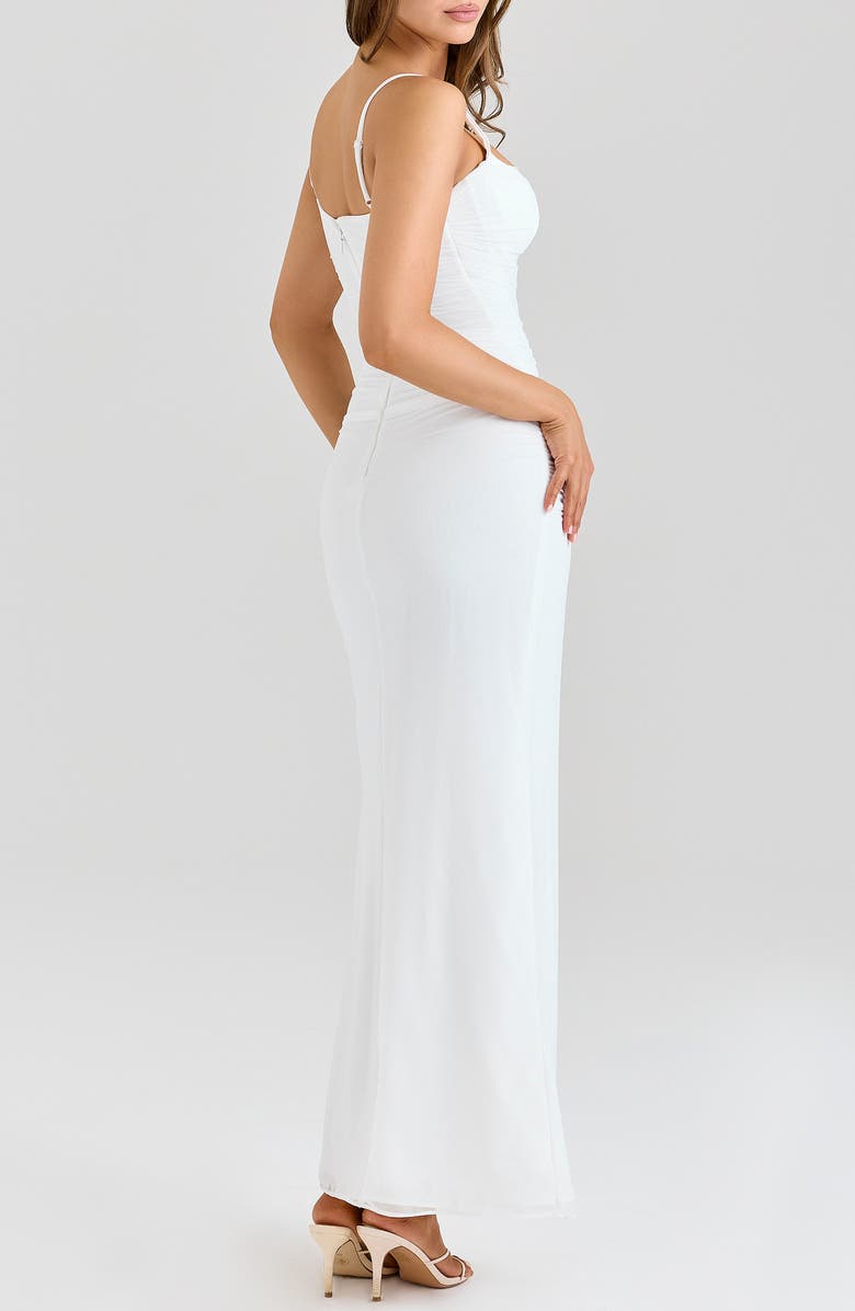 HOUSE OF CB Lini Sleeveless Mesh Dress, Alternate, color, White