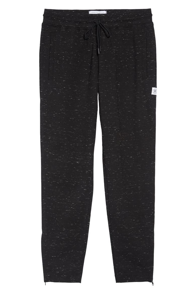 Ponte Neppy Knit Track Pants, Alternate, color, BLACK