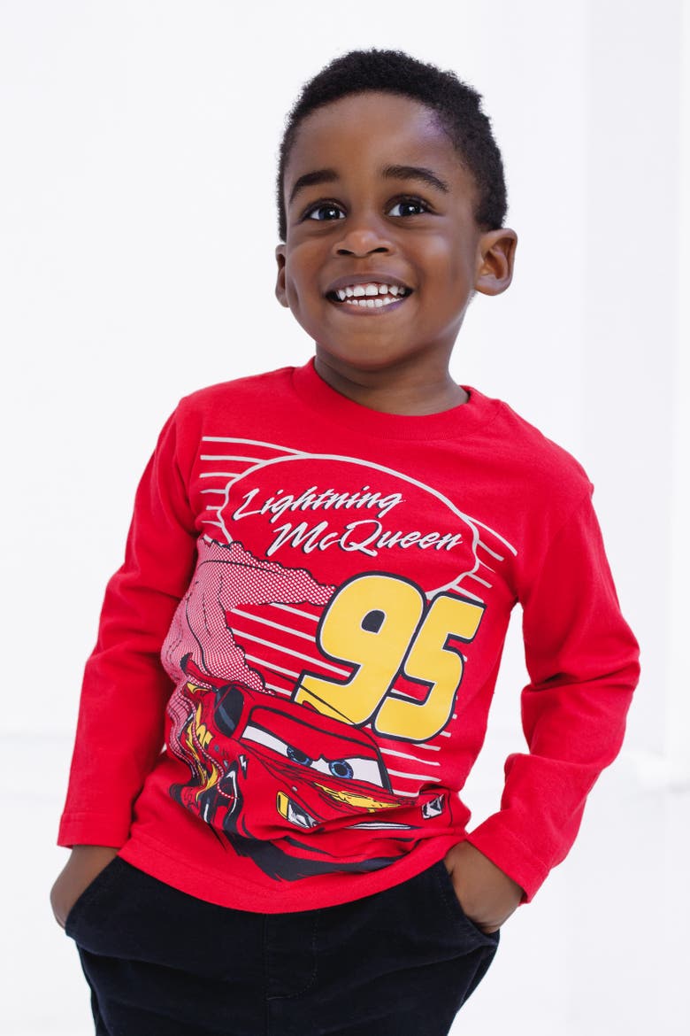 Cars 2-Piece Long Sleeve T-Shirts, Alternate, color, Red McQueen Mater