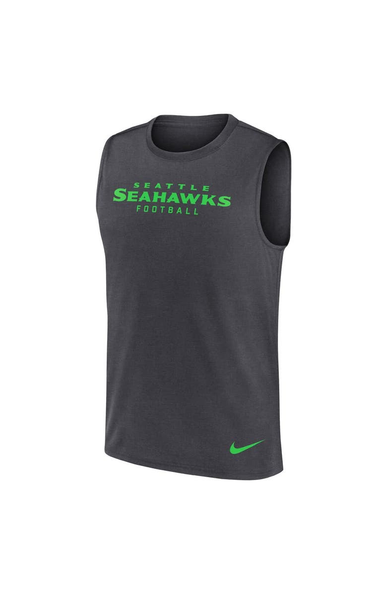 Nike Men's Nike Charcoal Seattle Seahawks Primetime Legend Performance Muscle Tank Top, Alternate, color,