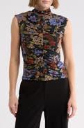 JASON WU Mock Neck Extended Shoulder Top
