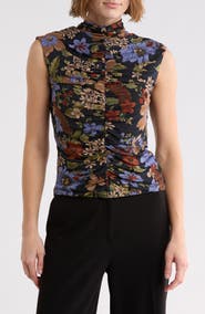 JASON WU Mock Neck Extended Shoulder Top