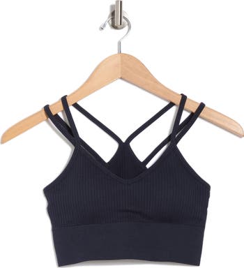 Strappy Racerback Rib Sports Bra