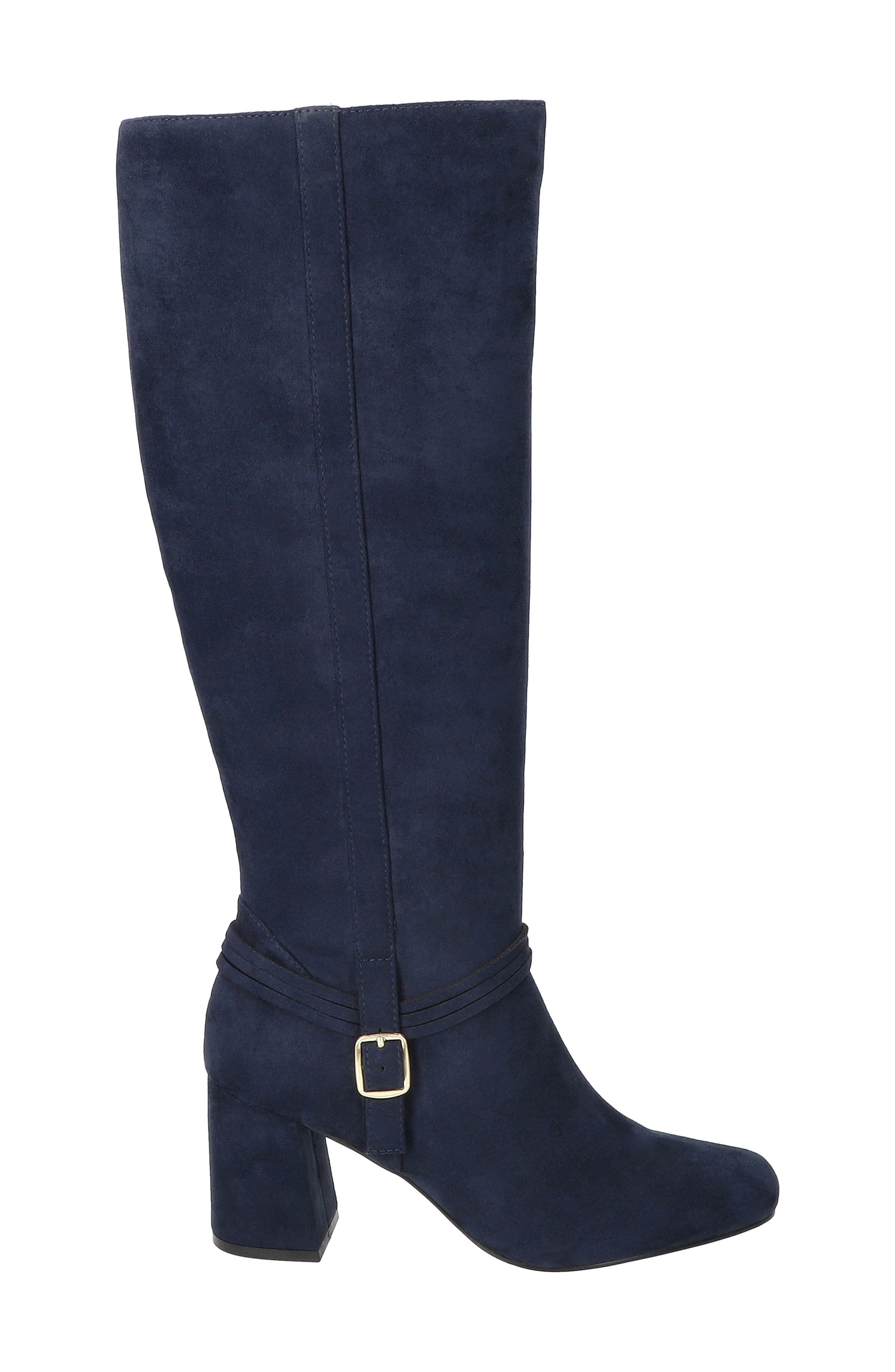 Oleander Knee High Boot, Alternate, color, NAVY SUEDE