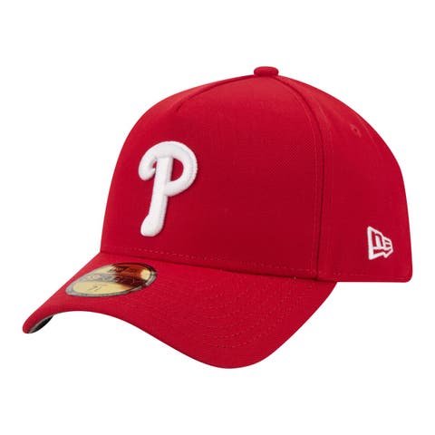 Men's New Era Red Philadelphia Phillies A-Frame 59FORTY Fitted Hat