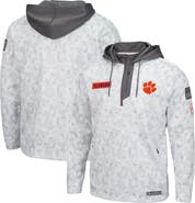 COLOSSEUM Men's Colosseum Arctic Camo Clemson Tigers OHT Military Appreciation Quarter-Zip Hoodie