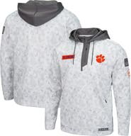 COLOSSEUM Men's Colosseum Arctic Camo Clemson Tigers OHT Military Appreciation Quarter-Zip Hoodie