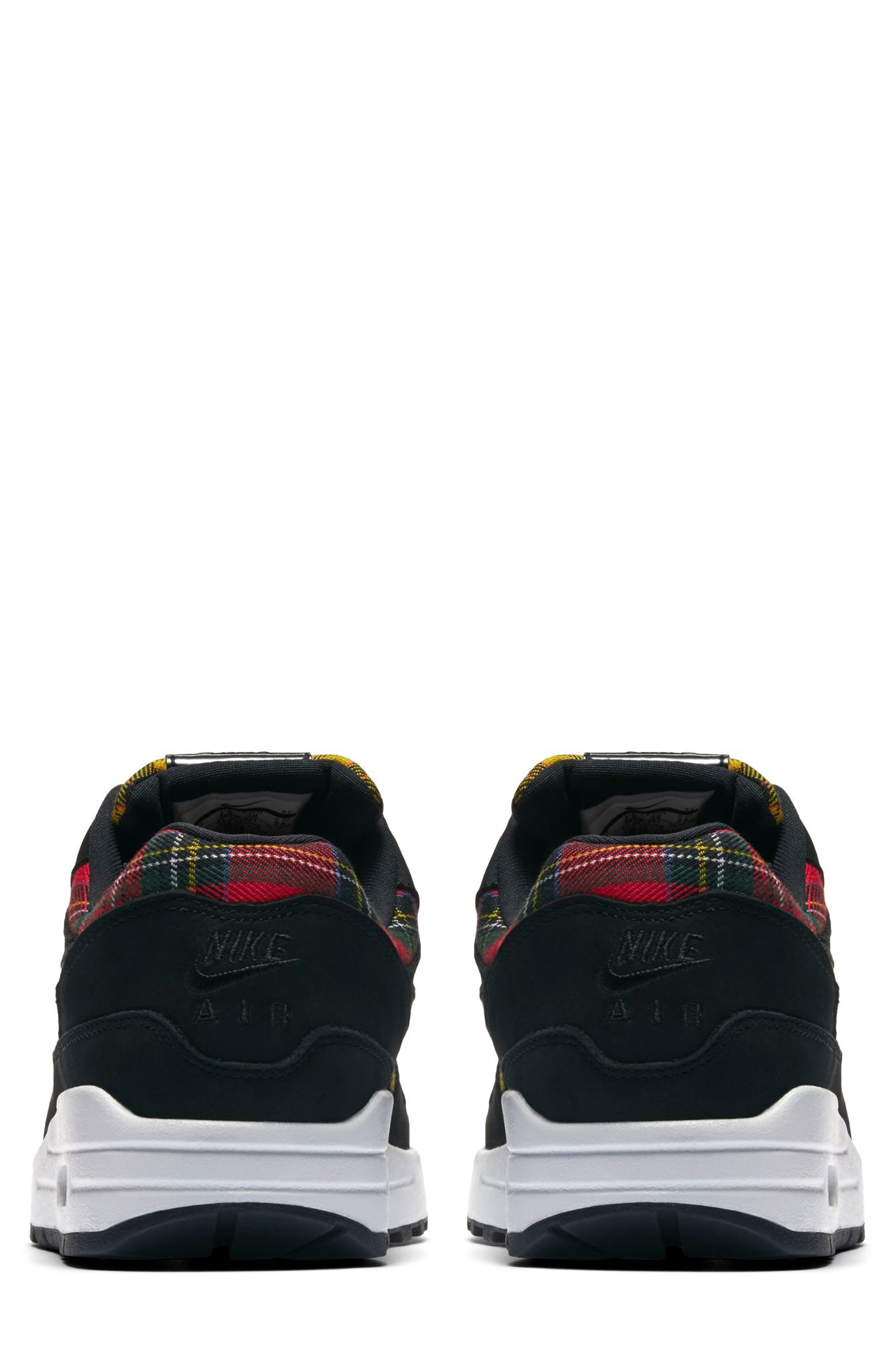 Air Max 1 SE Sneaker, Alternate, color, BLACK/ BLACK/ UNIVERSITY RED