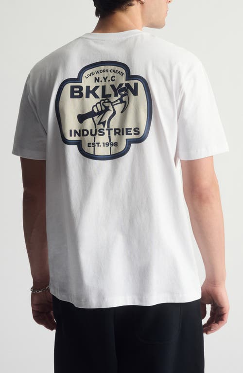 Brooklyn Industries Relaxed Vintage Graphic T-shirt In White