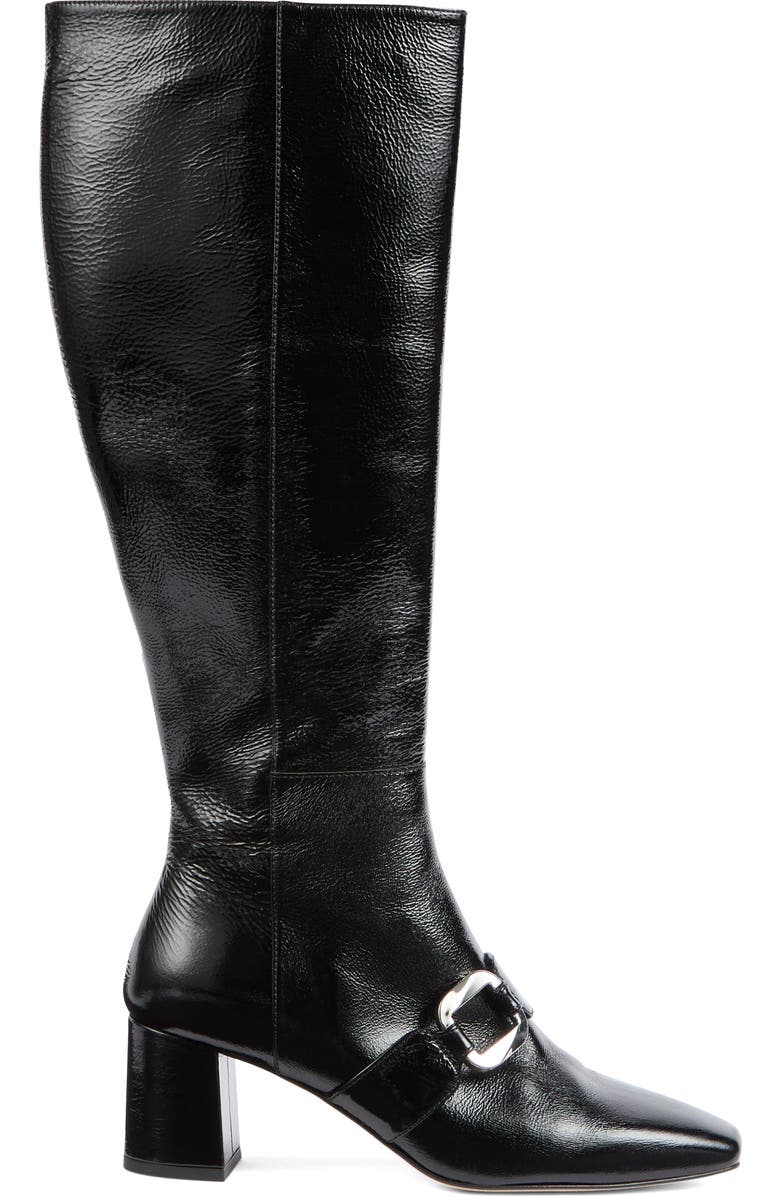 LK Bennett Gigi Oloid Block Heel Knee High Boot, Alternate, color, Black