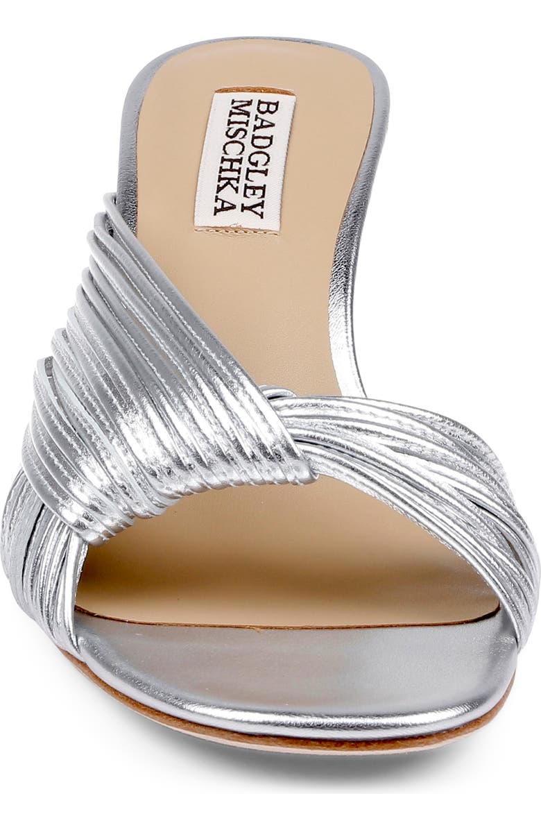 Badgley Mischka Collection Winta Slide Sandal, Alternate, color, Silver Metallic