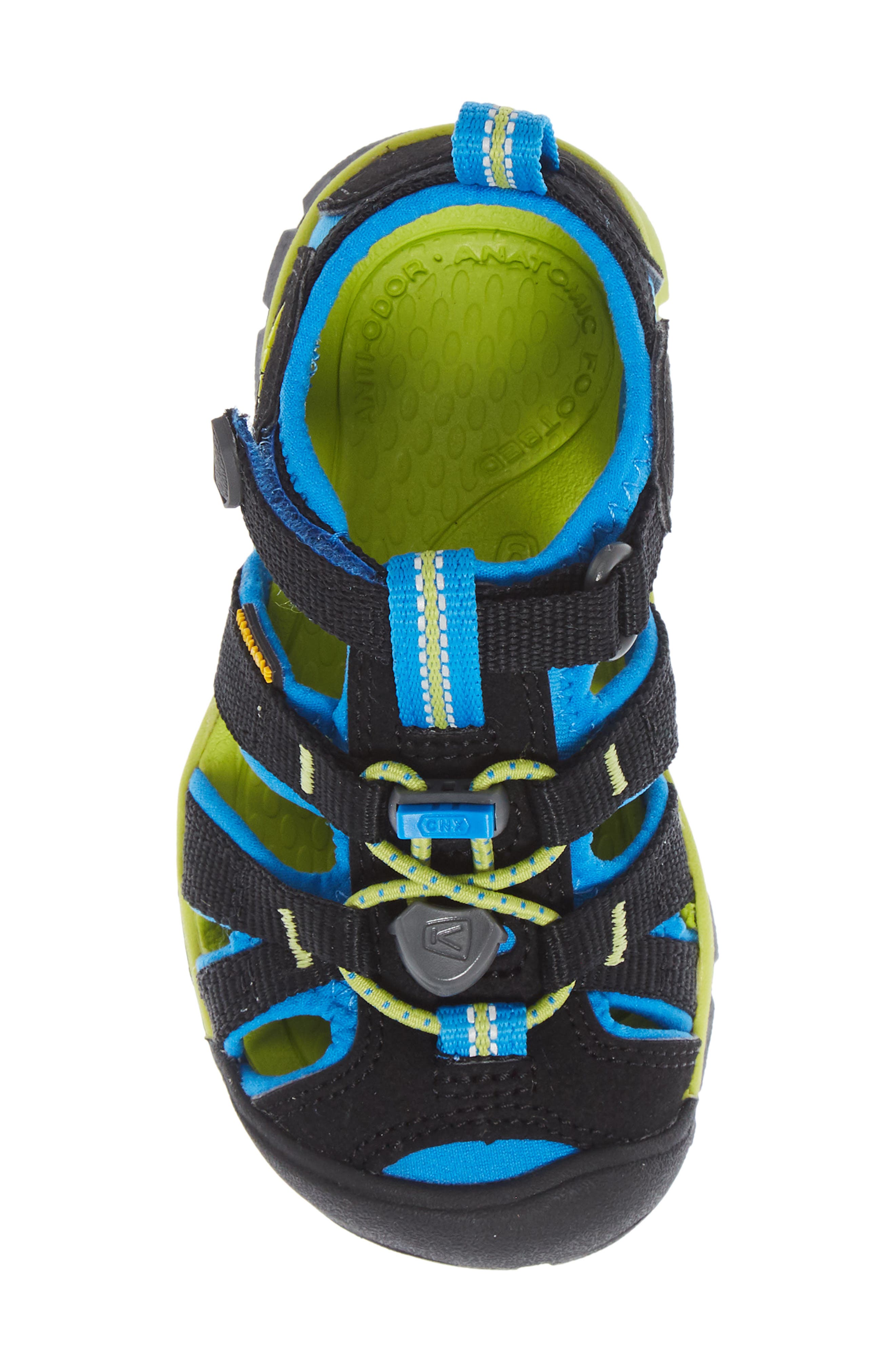 KEEN Seacamp II CNX Water Friendly Sandal, Alternate, color, Black/ Brilliant Blue