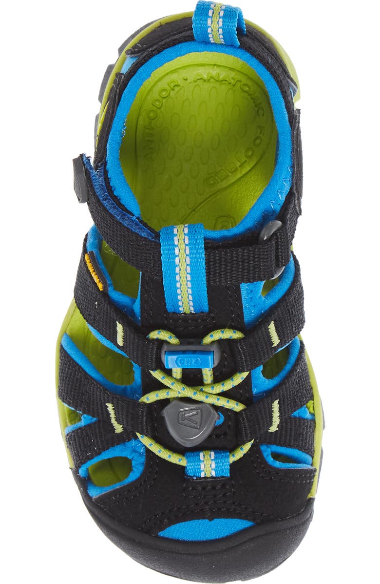 KEEN Seacamp II CNX Water Friendly Sandal, Alternate, color, Black/ Brilliant Blue