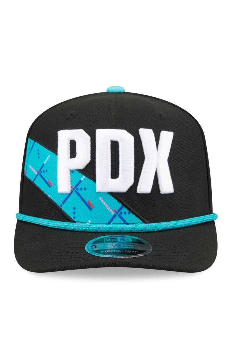 New Era Men's New Era Black Portland Trail Blazers 2025/26 City Edition 9SEVENTY Adjustable Hat, Alternate, color, Black