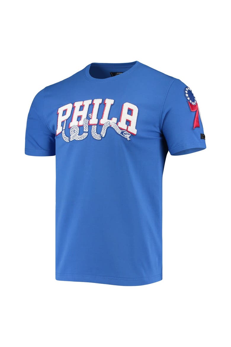 Men's Pro Standard Royal Philadelphia 76ers Chenille Team T-Shirt, Alternate, color, Royal