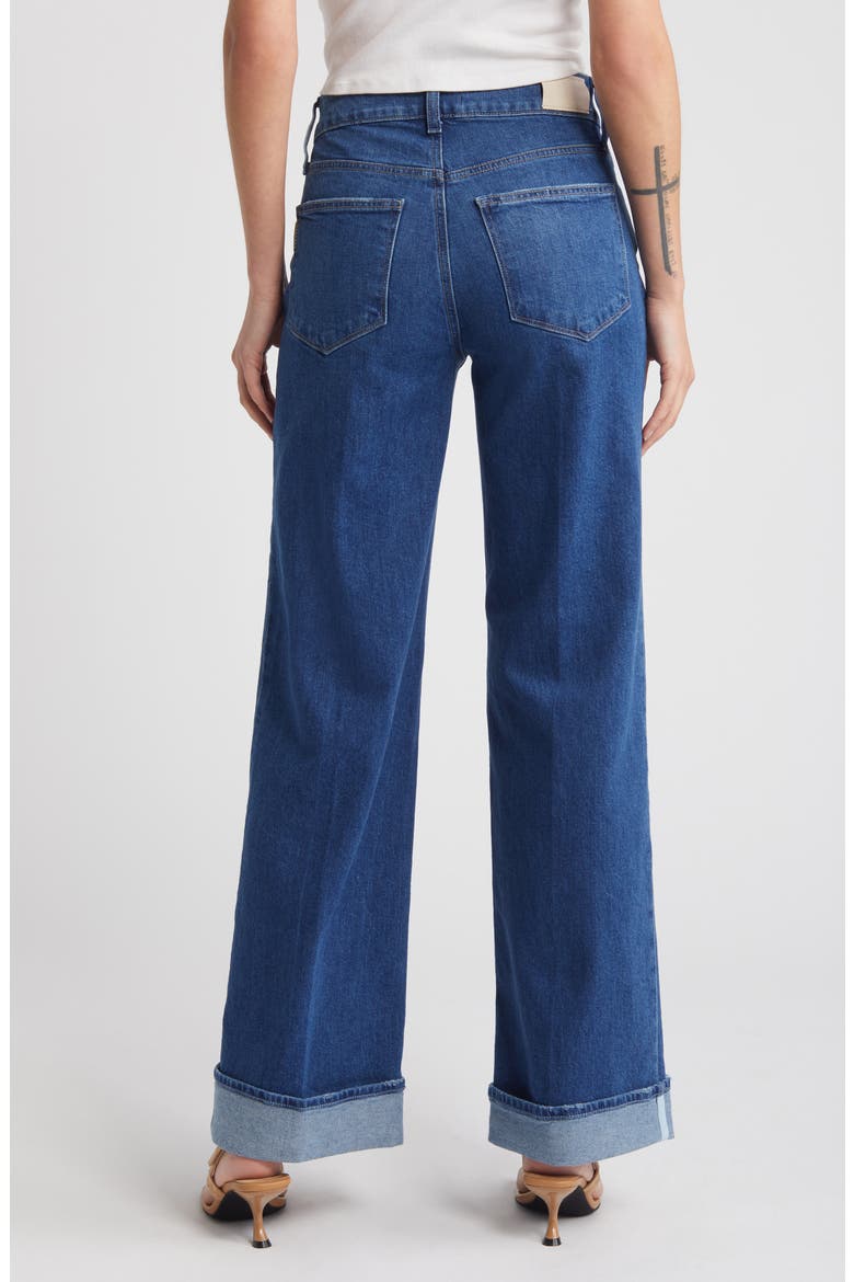 Sasha Stretch Denim Cuff Wide Leg Jeans, Alternate, color, NADIRA