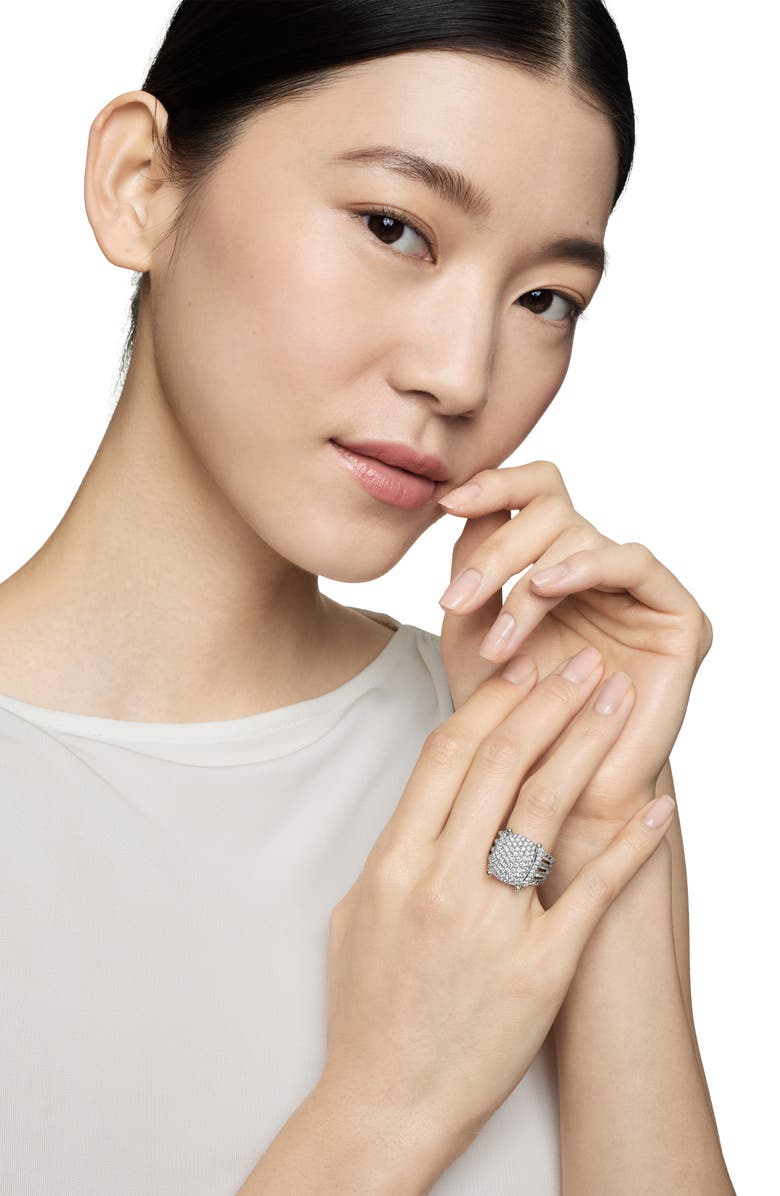 David Yurman Wheaton<sup>®</sup> Sterling Silver & Diamond Ring, 16.7mm, Alternate, color, Diamond
