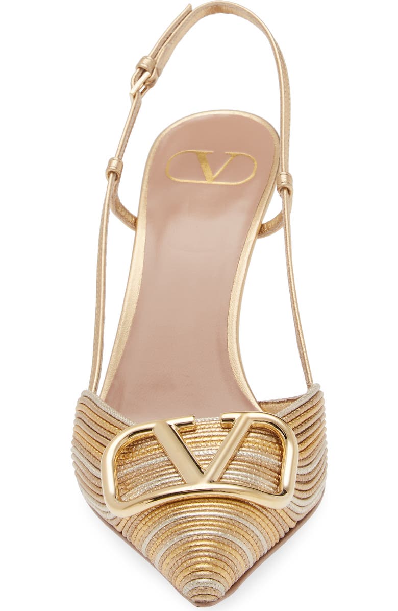 Valentino Garavani VLOGO Signature Pointed Toe Slingback Pump, Alternate, color,