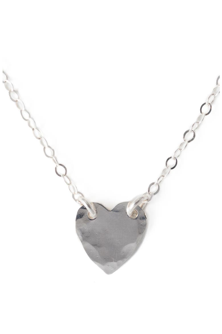 Heart Pendant Necklace, Main, color, SILVER