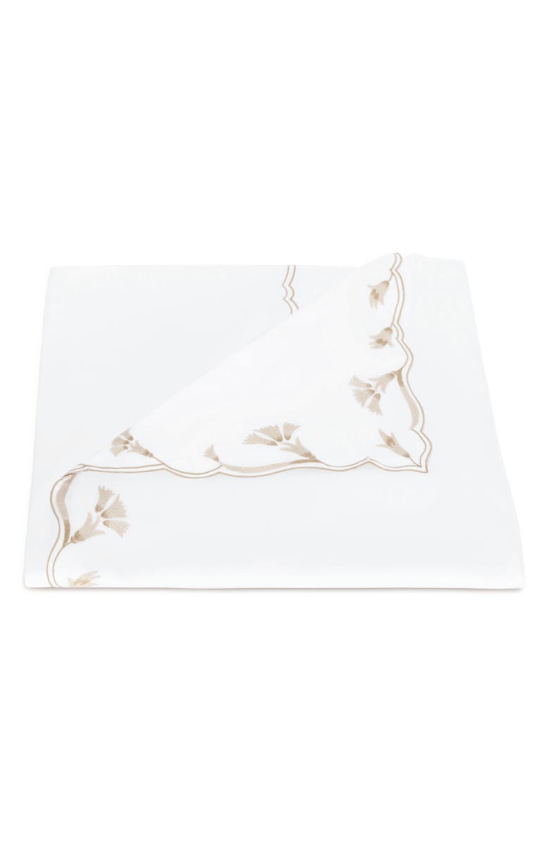 Matouk Marcella Egyptian Cotton Duvet Cover, Main, color, Dune