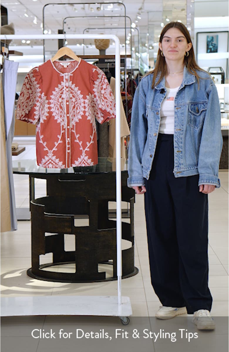 Leah Embroidered Top, sales video thumbnail