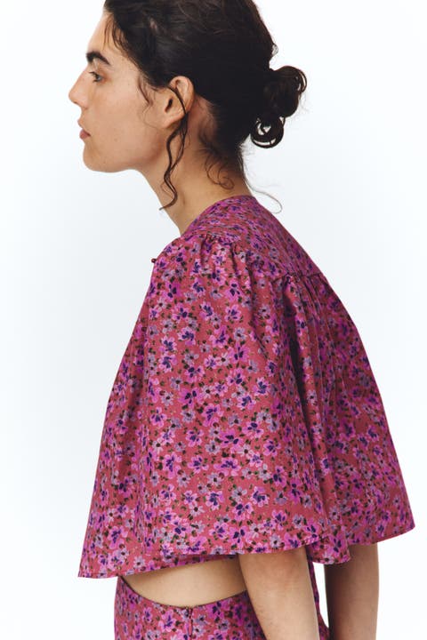 Short cotton blouse