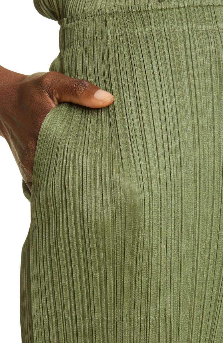 Pleats Please Issey Miyake Pleated Ankle Pants, Alternate, color, 