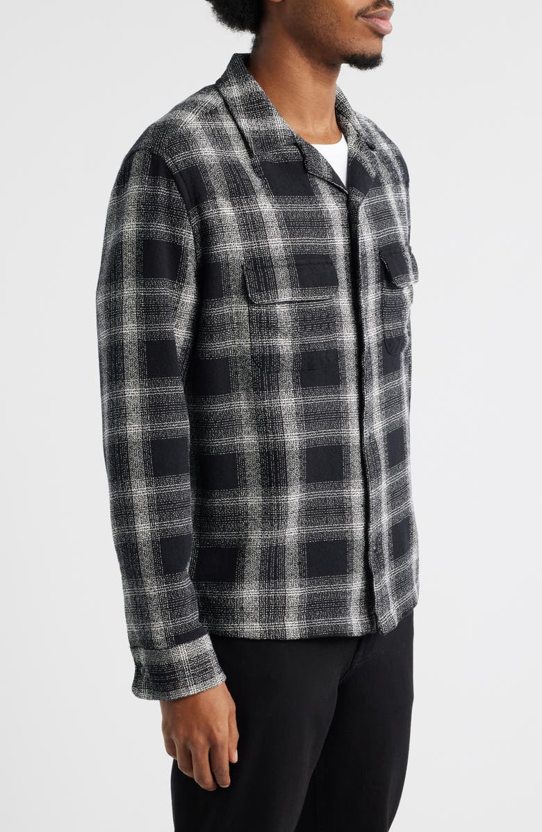 AllSaints Teshio Plaid Button-Up Shirt, Alternate, color, Black