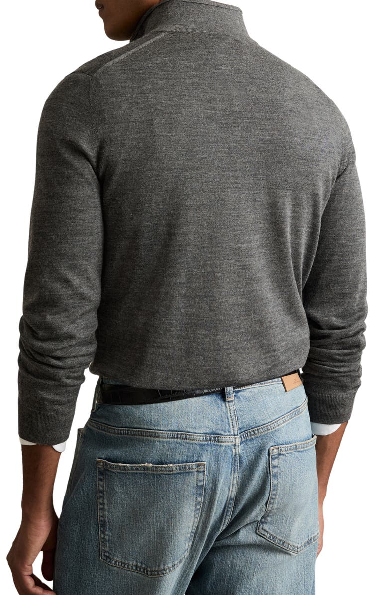 Reiss Blackhall Wool Quarter Zip Pullover, Alternate, color, Derby Grey Marl