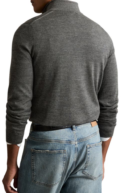 Reiss Derby Grey Marl Merino Wool Half-zip Funnel Neck Jumper In Gray
