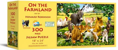 On the Farmland 300 piece Jigsaw Puzzle for Adults