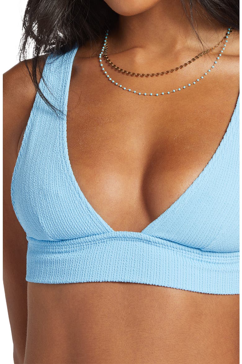 Sunrays Remi Plunge Bikini Top, Alternate, color, BLUE DREAM