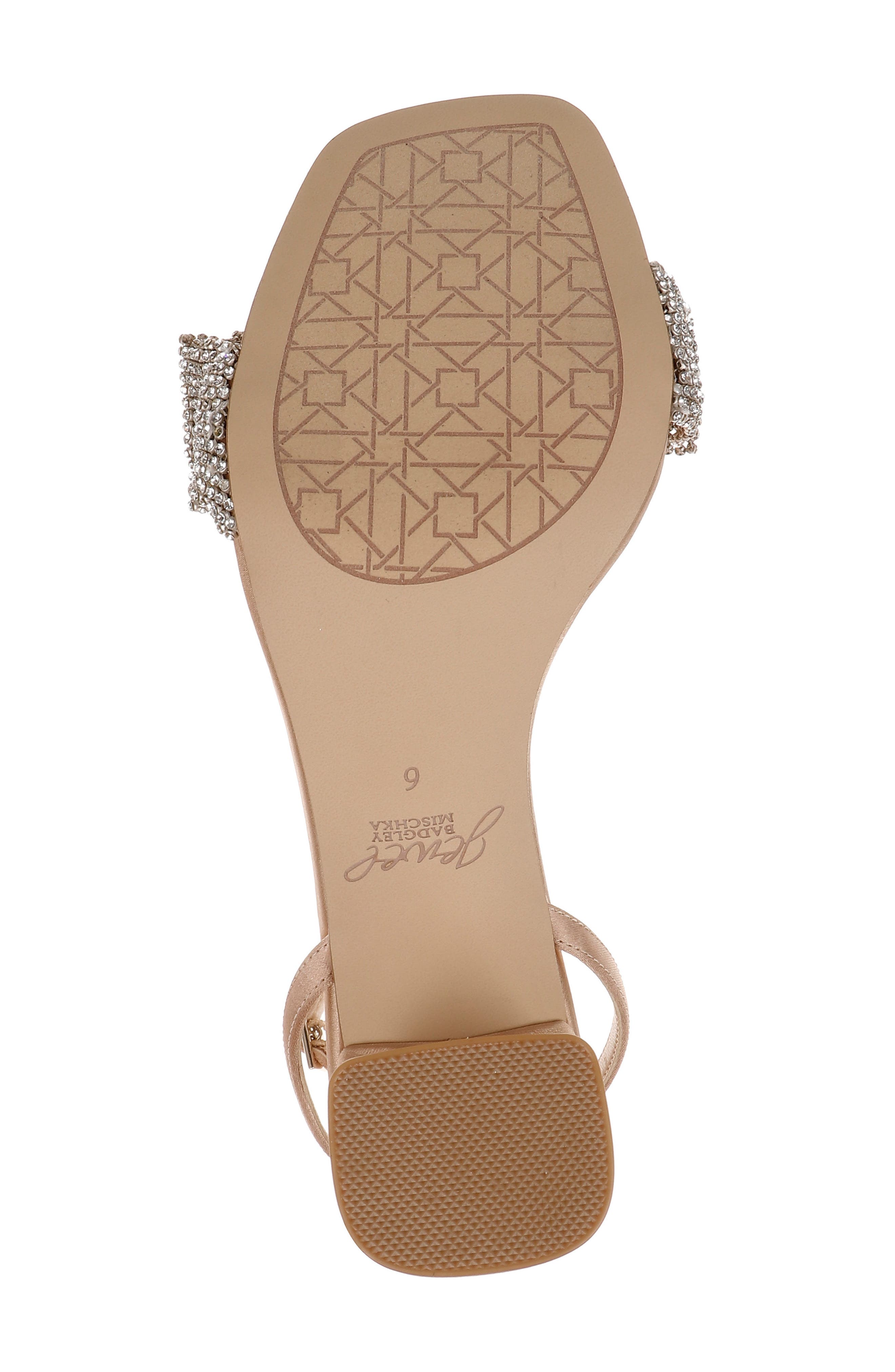 Jewel Badgley Mischka Rita Sandal, Alternate, color, Almond Nude