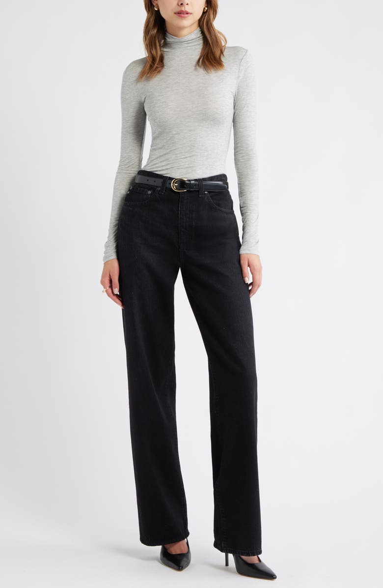 Open Edit Knit Turtleneck, Alternate, color, Medium Grey Heather