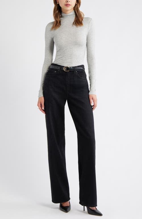 Open Edit Knit Turtleneck In Gray