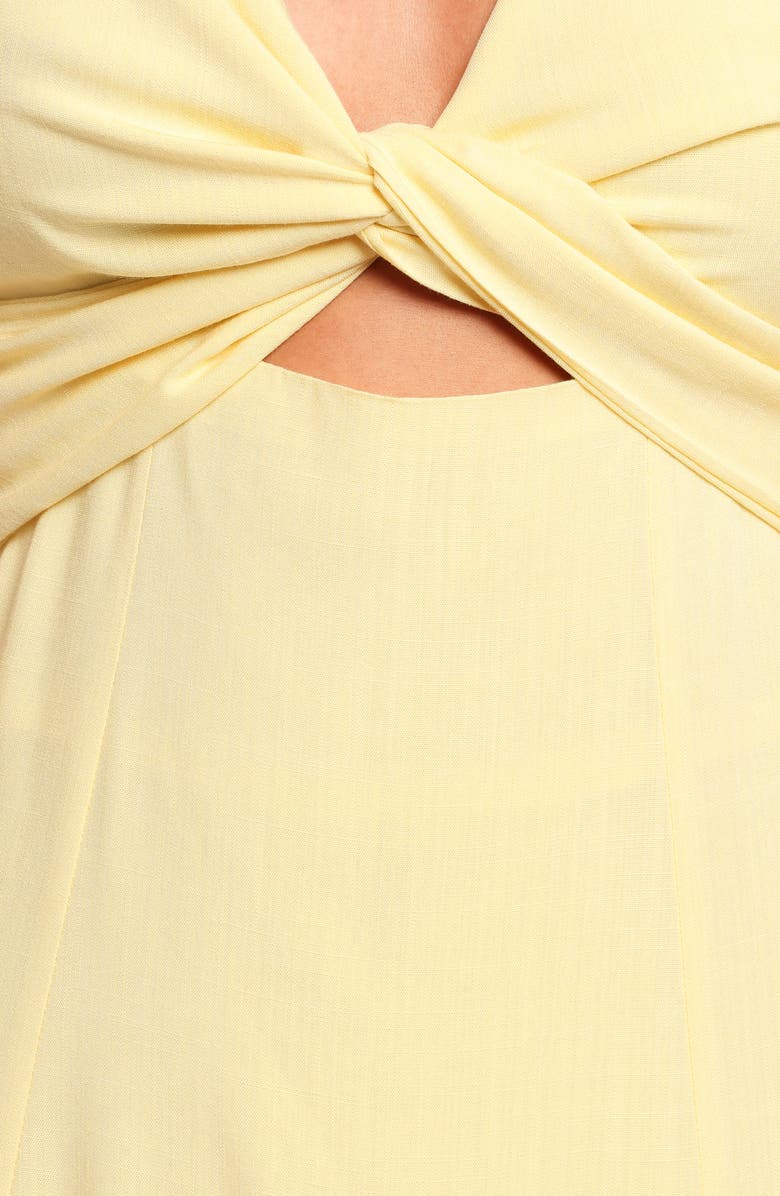 Petal & Pup Archer Sleeveless Fit & Flare Midi Dress, Alternate, color, Butter Yellow