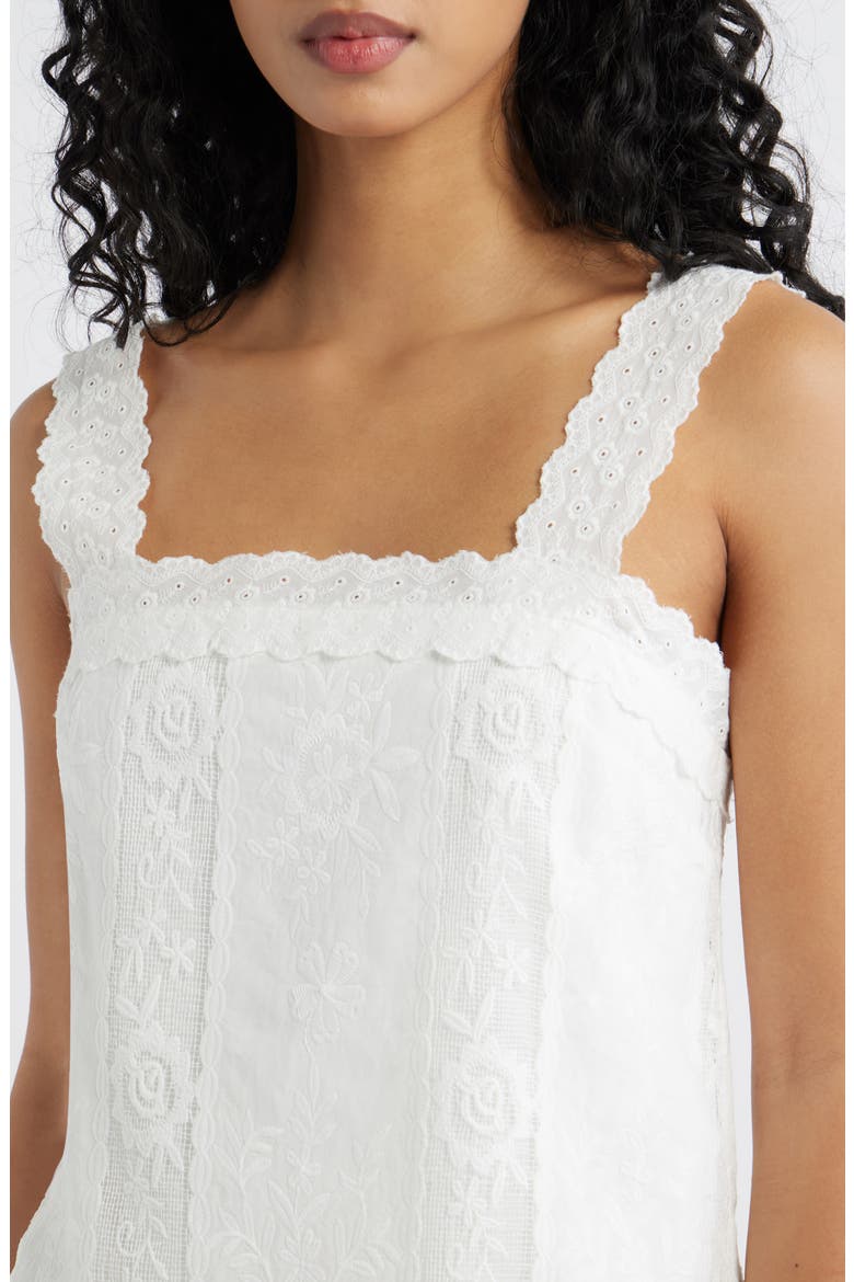 Pienza Lace Sleeveless Romper, Alternate, color, WHITE