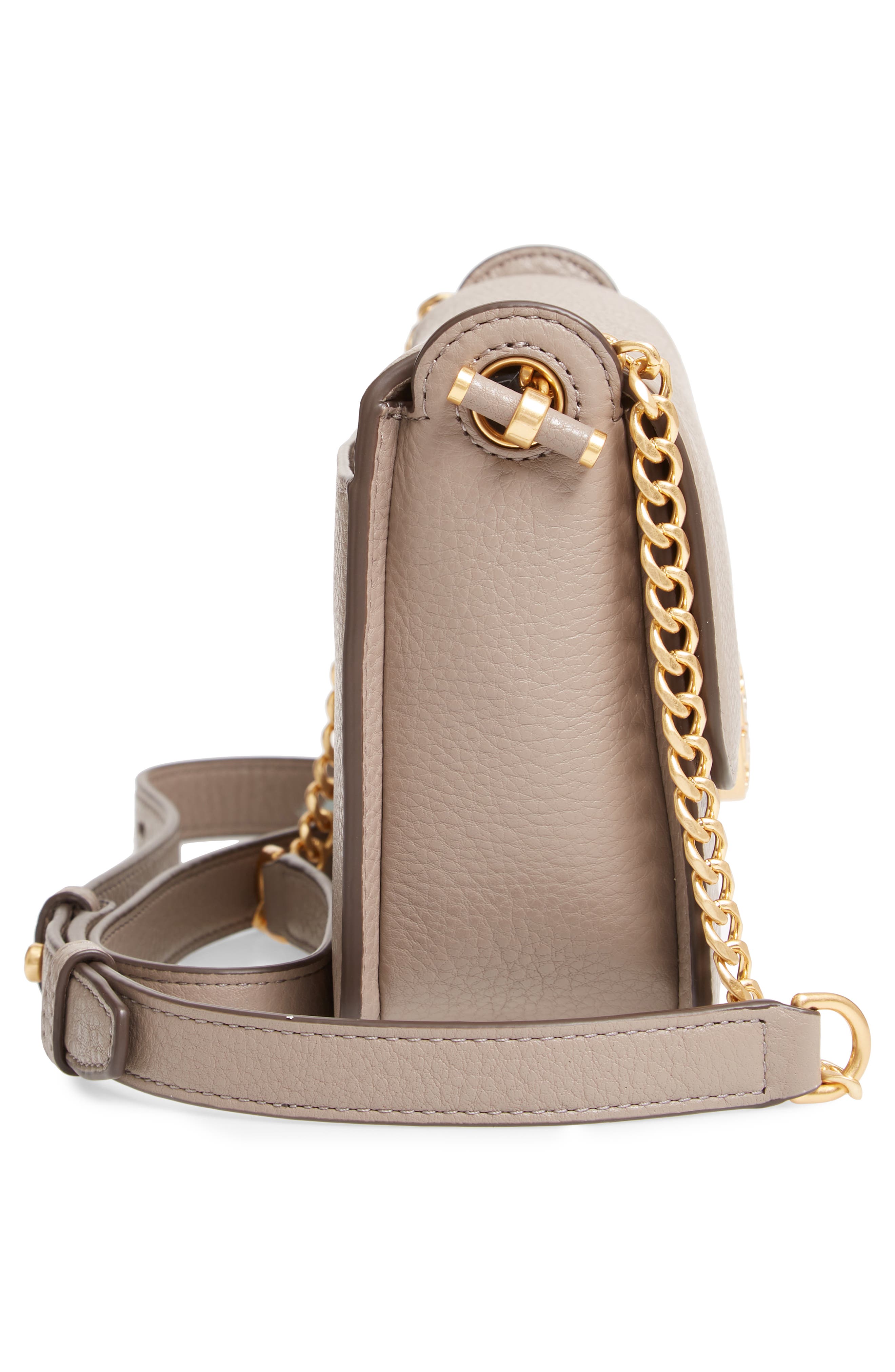 Chelsea Leather Crossbody Bag, Alternate, color, GRAY HERON
