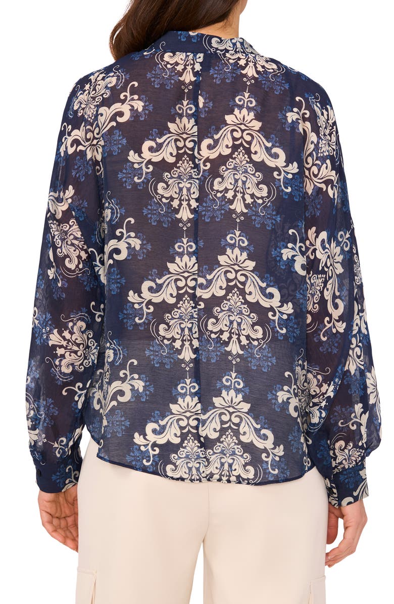 Halogen<sup>®</sup> Tie Front Top, Alternate, color, Classic Navy