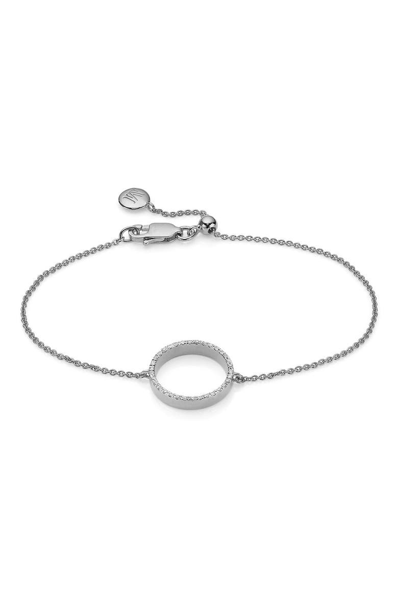 Naida Open Circle Bracelet, Main, color, SILVER