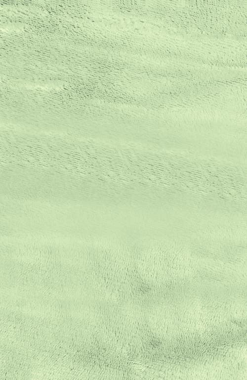 Woven & Weft Faux Shearling Fleece Throw Blanket In Green