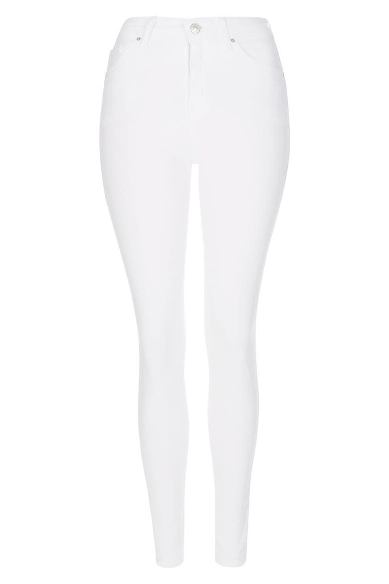 Jamie High Waist Ankle Skinny Jeans, Alternate, color, WHITE