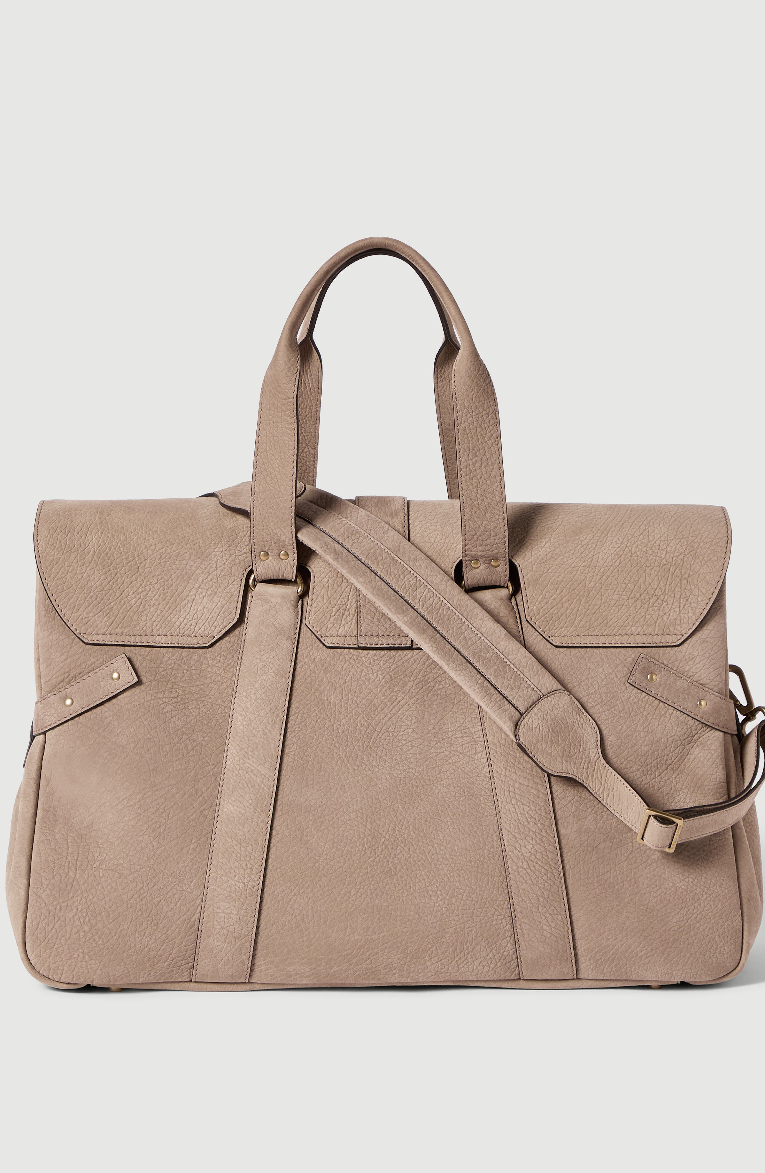 Textured Nubuck Bag, Alternate, color, Brown