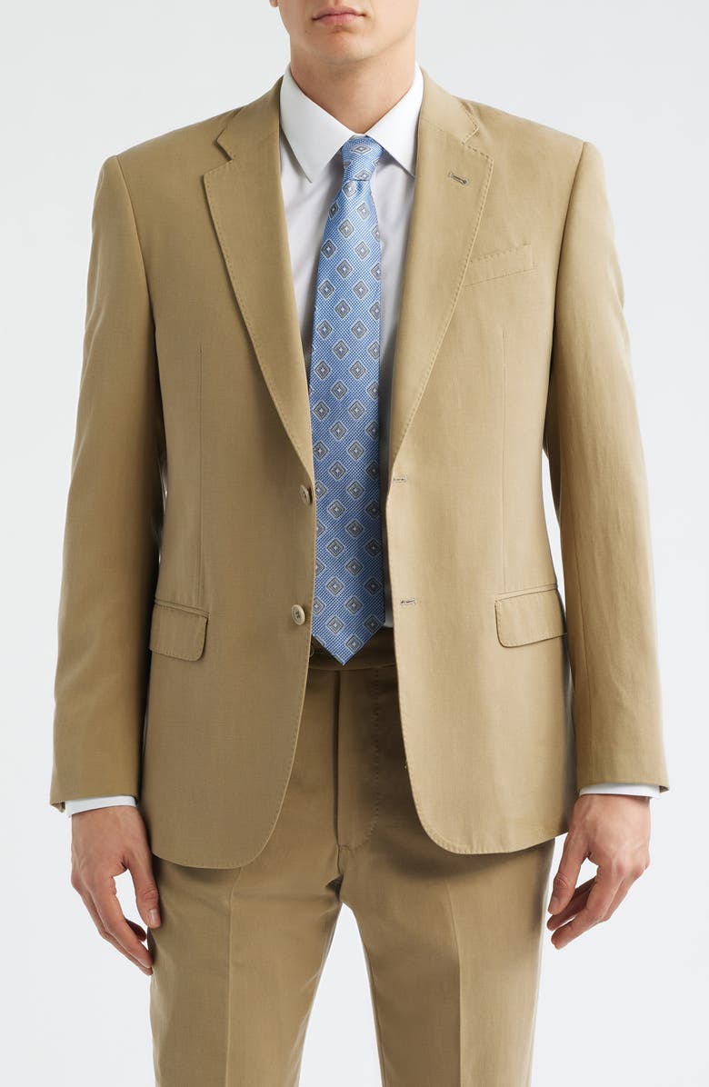 Emporio Armani Tan Suit Jacket, Main, color, Tan