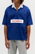 New Balance Made in USA Relaxed Mesh Zip Polo
