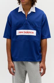 New Balance Made in USA Relaxed Mesh Zip Polo