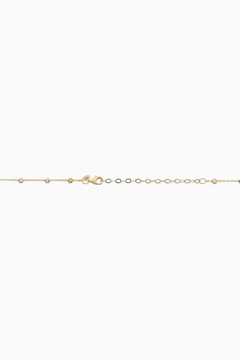 14K Gold Celebration Ball Station Necklace, Alternate, color, Yellow Gold