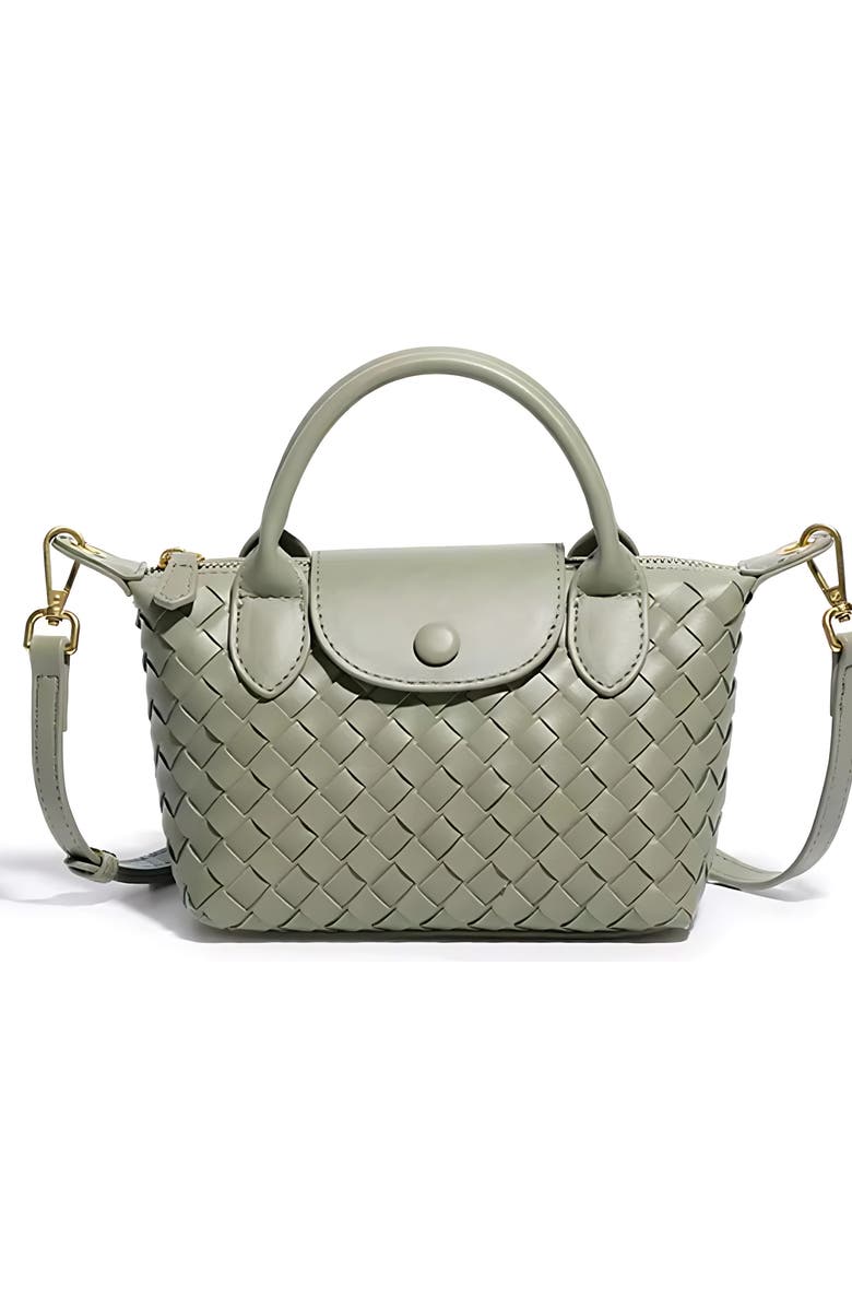 MacRae & Co. Monica Woven Top Handle Bag, Main, color, Sage